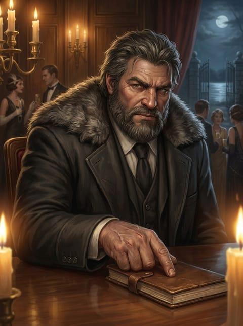 Painted portrait of Marcus Greymane, The Alpha of Blackmoor